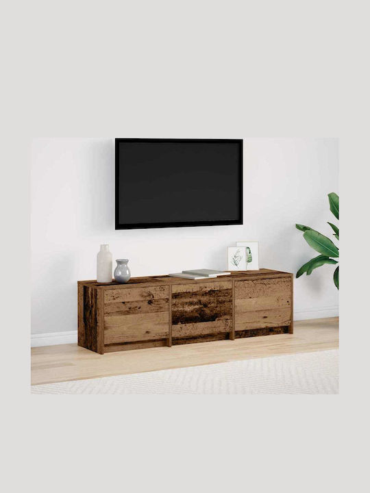 TV-Ständer mit LED-Beleuchtung Alt Holz M140xT3...