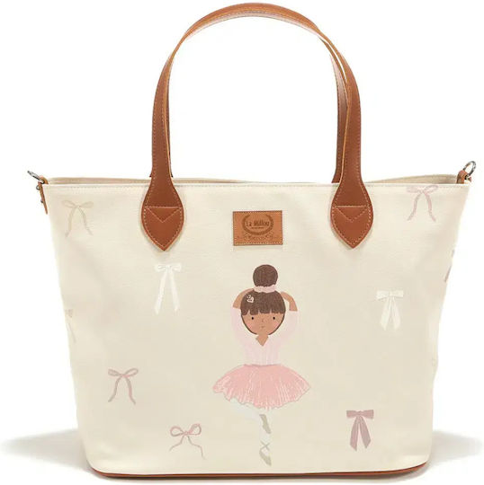 La Millou Shoulder/Hand Diaper Bag Beige 56x35x2cm.