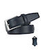 Herren Gürtel Leder Blau