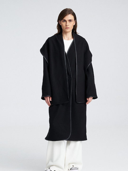 Zoya Leder Schwarz Mantel