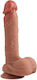 Smd Alpha Realistic Liquid Silicone Dildo 20.5cm Ρεαλιστικό Ομοιώμα Πέους Όρχεις Βεντούζα Caramel