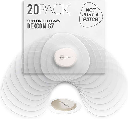Not Just A Patch Klare Wasserfeste Pflaster Sensoren Dexcom G7 20 Stück – Transparent
