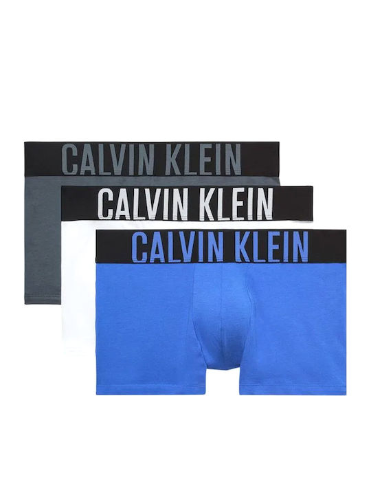 Calvin Klein Μποξεράκια 3Pack Γκρι, Λευκό, Μπλε