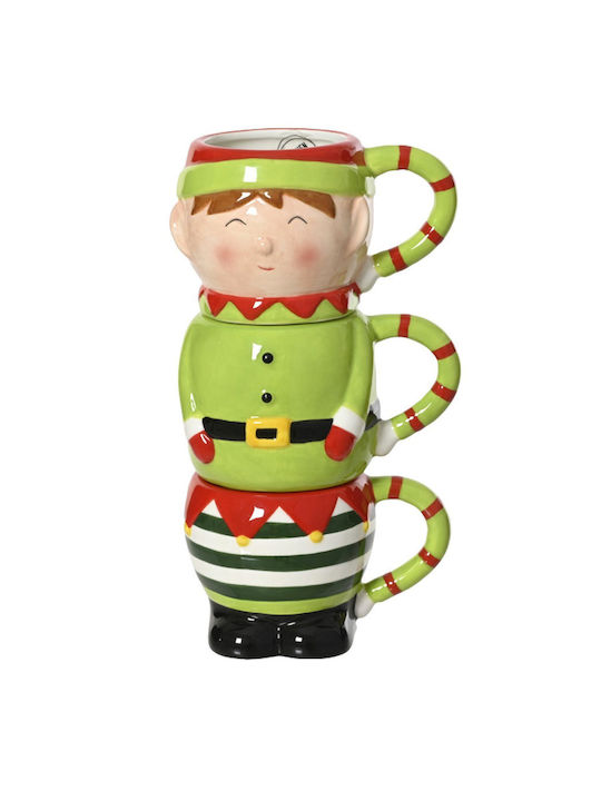 Kaemingk Christmas Cup Ceramic Green L19xW9.5xD...