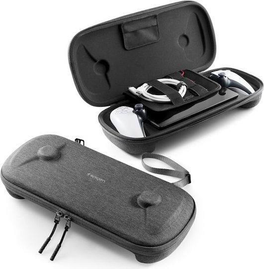 Spigen Klasden Pouch Υφασμάτινη Θήκη Μεταφοράς για Κονσόλα Playstation Portal Γκρι