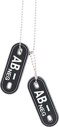 Blood Group Dog Tags Chain Ab