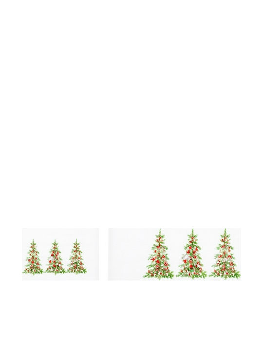 Astron Italy Σετ Πετσέτες Μπάνιου 2τμχ Trees Λευκές Βάρους 500gr/m²