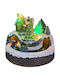 Christmas Illuminated Decorative Ceramic Village with Battery / Electric with Music and Movement Moving