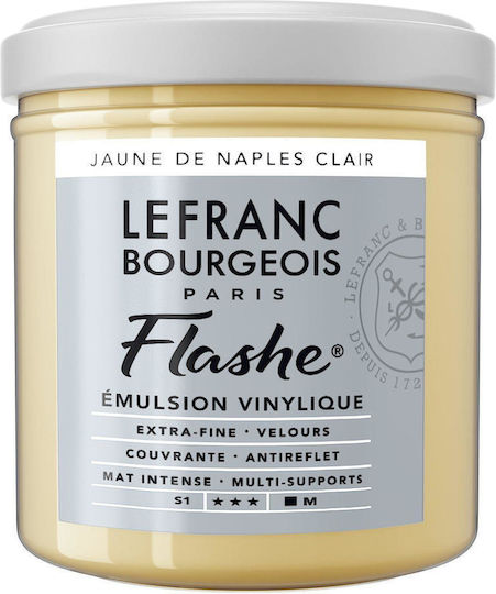 Lefranc & Bourgeois 125ml Flashe Acrylic 887 Series 1 Naples Light Yellow Special Craft Paints