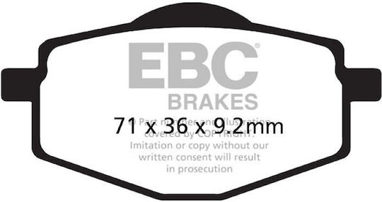 Ebc Xt600 Rear Brake Pads for Dt125 86-07 and Xt225 86-06 Sfa 101 Hh