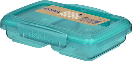Sistema Cutie De Prânz Din Plastic Albastră Cu Compartimente 350ml