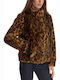 Women's Short Fur Leopard Print