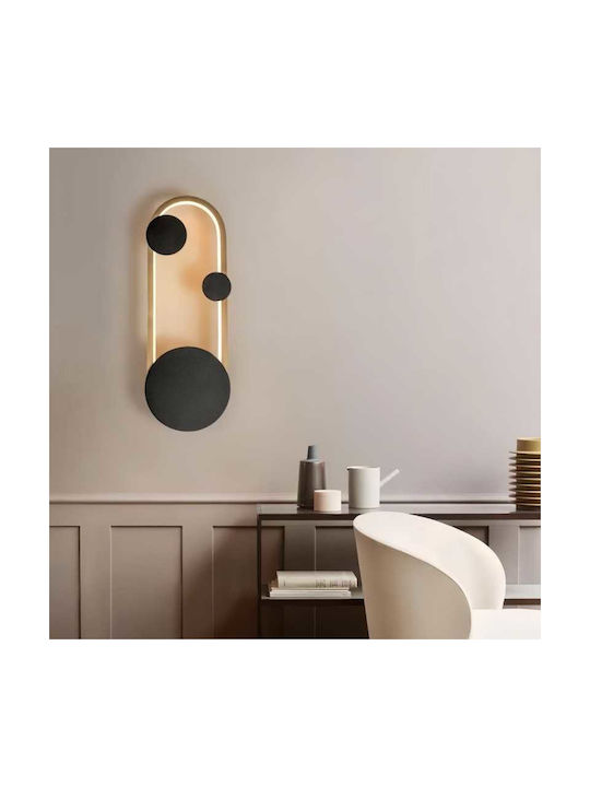 Lightplanet Lumină de Perete cu LED Integrat și Lumină Alb Cald Negru