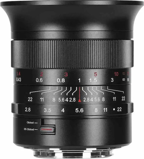 7artisans Voller Rahmen Kameraobjektiv 14mm f/2.8 Weitwinkel für Canon RF Mount Black