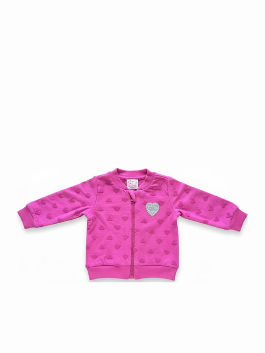 Kids Cardigan Cotton Pink