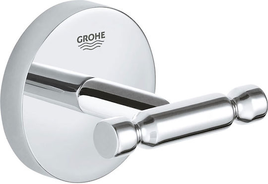 Grohe Double Bathroom Hook With Screws Silver