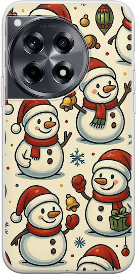 Festive Friends Snowman Oneplus 12 5g Flexible Tpu Διάφανη Σιλικόνη