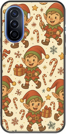 Festive Friends Elf Huawei Nova Y70 Black Tpu Μαύρη Σιλικόνη