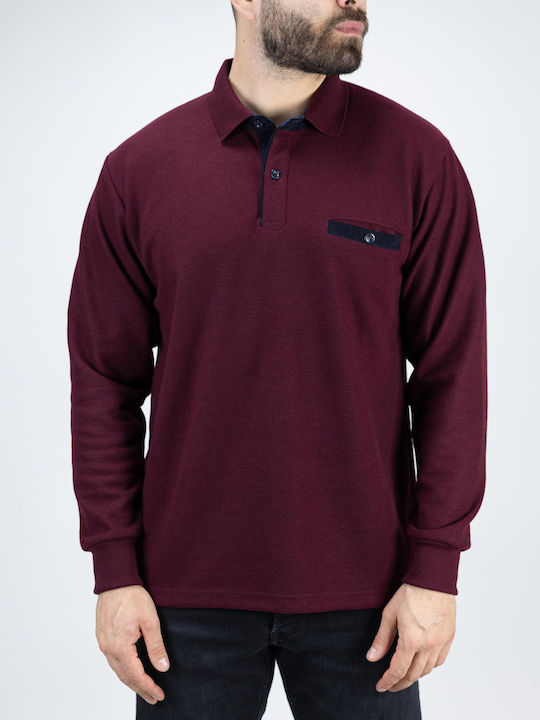 Everbest Polo Μπλούζα Μακρυμάνικη Bordo
