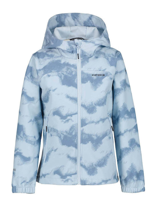 Waterproof Kids' Sports Jacket Windproof with Lining & Hood Blue