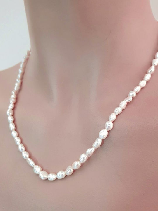 Papadopoulos Gold Necklace from Gold Plated Silver with Pearls