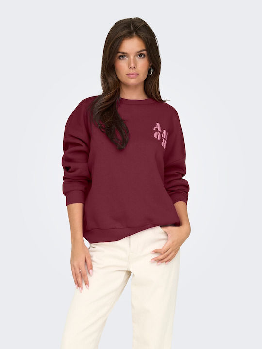Only Women's Burgundy Sweatshirt