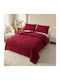 Homeone Bettbezug Elektrische Gitarren Einzelbett 160x220cm Bordeaux 2Stück 300 GSMGsm