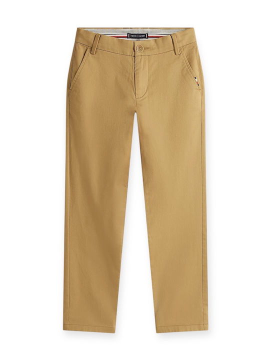 Tommy Hilfiger Kids Chino Fabric Trousers Tabac...
