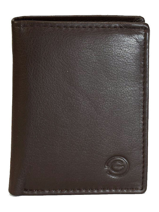Ginis Men's Wallet Travel with RFID Brown