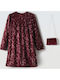 Children's Dress Long Sleeve Velvet Bordeaux