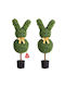 Künstlicher Baum für den Außenbereich Buxus (Gewöhnlicher Buchsbaum) Grün 91.4cm 2Stück Vevor