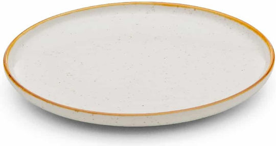 Yuk Plate Shallow made of Porcelain Beige 23cm 6pcs