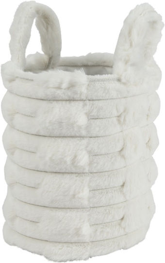 Kaemingk Coș decorativ Plastic cu mânere White 20x20buc