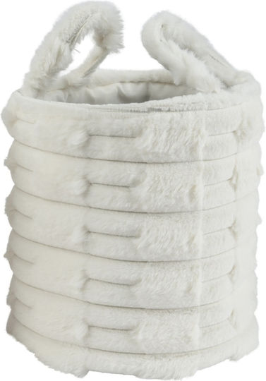 Kaemingk Coș decorativ Plastic cu mânere White 27x27x28buc