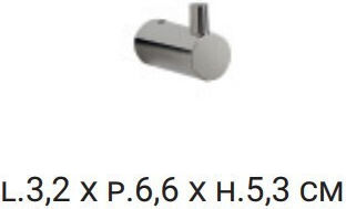 Gedy Wall-Mounted Bathroom Hook Silver