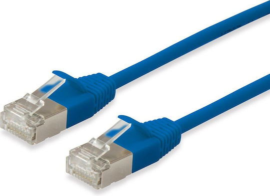 Equip F/FTP Cat.6a Ethernet Network Cable 0.15m Blue