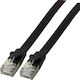 EFB Flat U/UTP Cat.6a (Gigabit) Ethernet Network Cable 1m Black