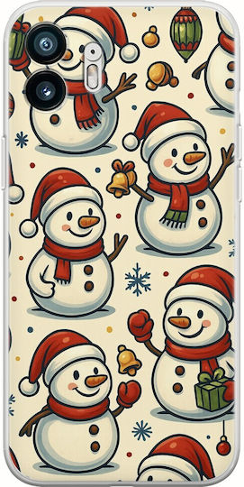 Festive Friends Snowman Nothing Phone 2 Flexibil TPU Silicon Transparent