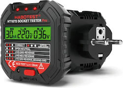 Rcd Voltage Tester Socket Zola Led Display >30 Ma 48-250v 45-65 Hz Fireproof Abs Black