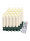 Led Christmas Tree Candles 20-piece Set Warm White Remote Control