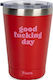 Fisura Glass Thermos Bottle 310ml Red
