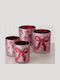 MSA Kerzenhalter Glas in Rosa Farbe 1Stück