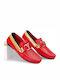 Men's Leather Moccasins Red