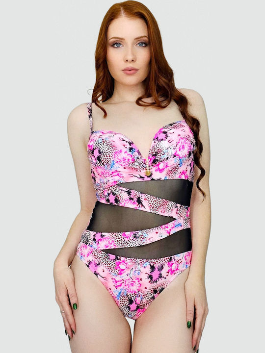Badeanzug Blumen Havana Pink