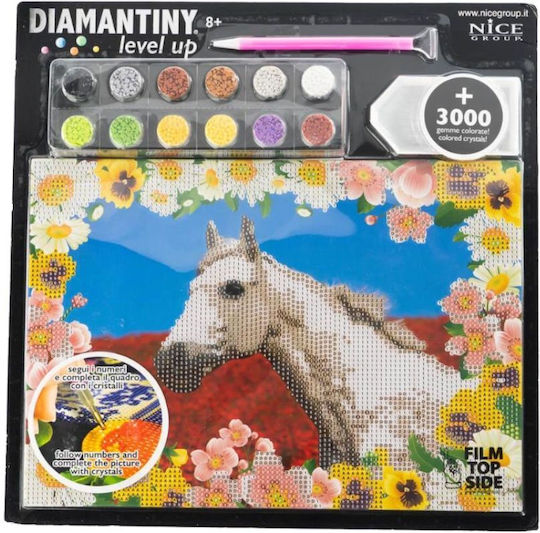 Nice Diamantiny Level Up Δημιουργικό Σετ Μωσαϊκού “wild White Horse” Πολύχρωμα Διαμαντάκια 96206 8+ Ετών