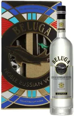 Vodka Beluga Noble Gb 700ml 40% + 1 Pahar