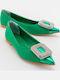 Leather Ballerinas Green