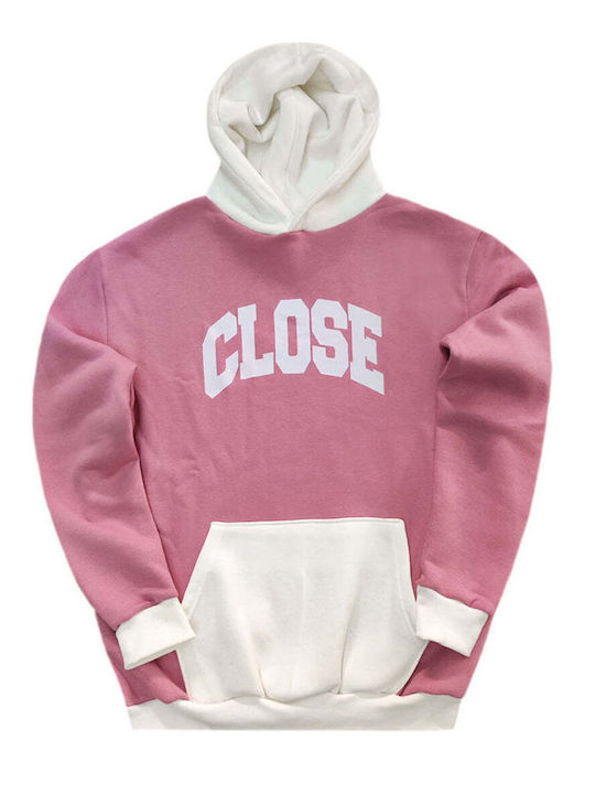 Суитшърт с Качулка Pink, White