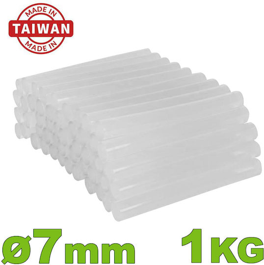 Θερμόκολλα Διάφανη Μίνι Ø7mm X 10cm Taiwan 1.0kg