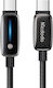 Mcdodo LED USB 2.0 Cable USB-C male - USB-C 100W Μαύρο 1.2m CA-0100